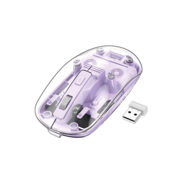 Hoco GM29 2.4G Bluetooth Çift Modlu Sessiz Kablosuz Mouse Mor