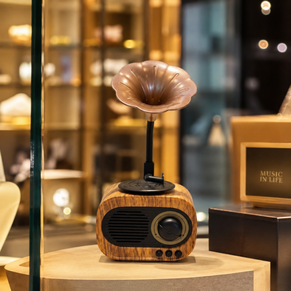 Nostaljik Gramofon Bluetooth Hoparlör Dekor
