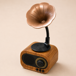 Nostaljik Gramofon Bluetooth Hoparlör Dekor