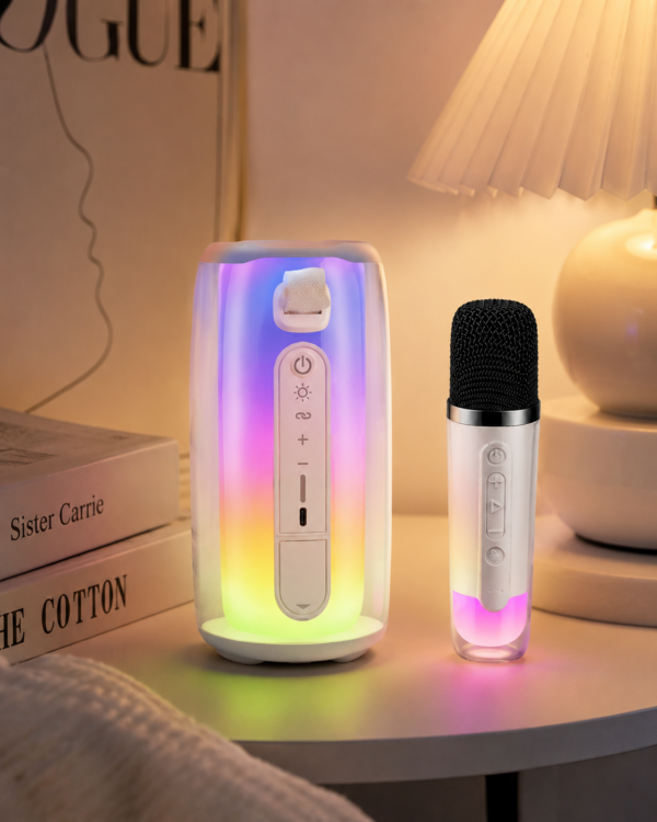 Newface Pluse 7 RGB Bluetooth Karaoke Hoparlör Beyaz