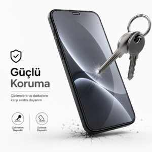 İphone 16 – Siyah Çerçeveli 3D HD Cam Ekran Koruyucu
