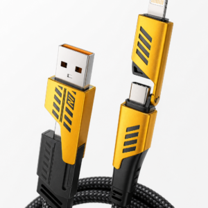 4in1 120W Şarj ve Data Kablosu USB-A Type-C Lightning