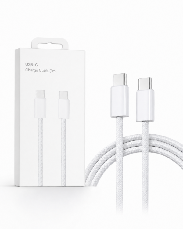 65W Type-C to Type-C Sim İğneli Örgü Şarj Kablosu